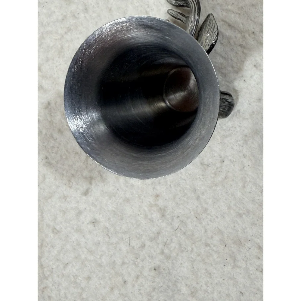 Jagermeister Pewter Stag Deer Head Shot Glass Jigger Rustic Lodge Barware